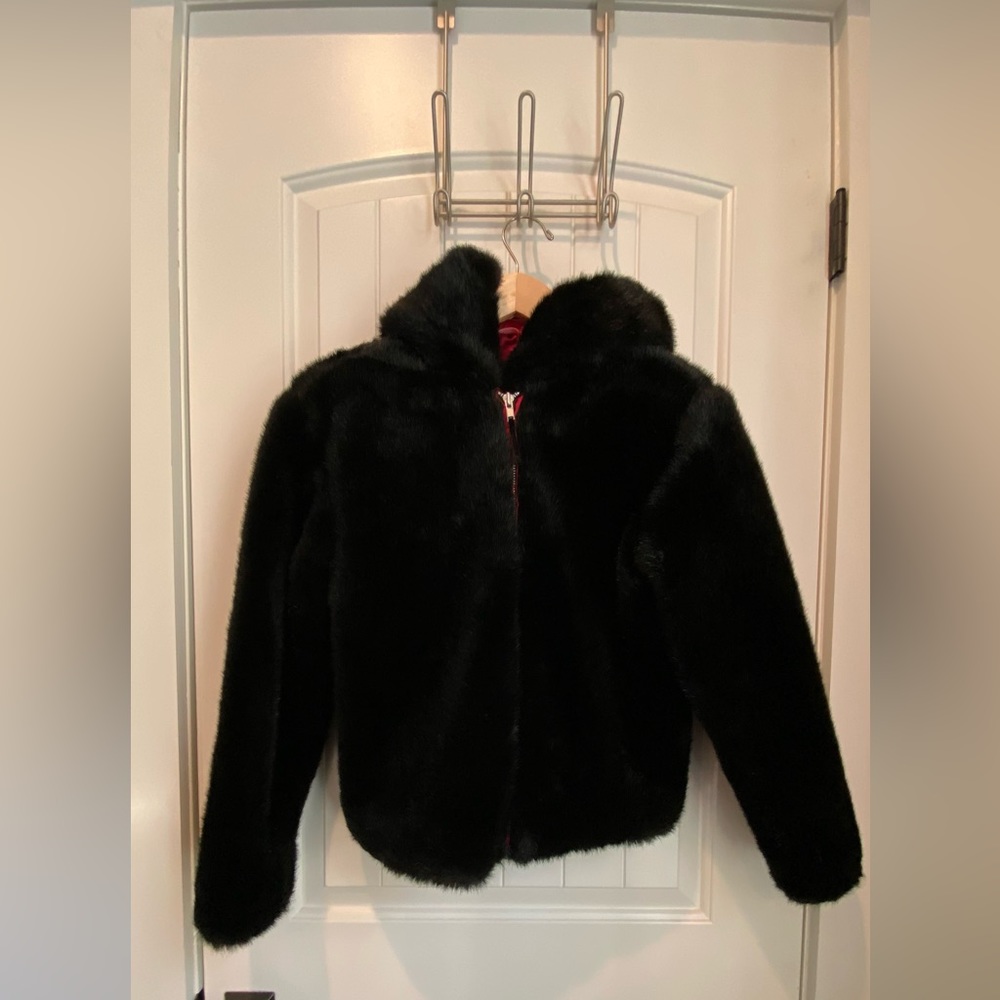 Faux fur black jacket